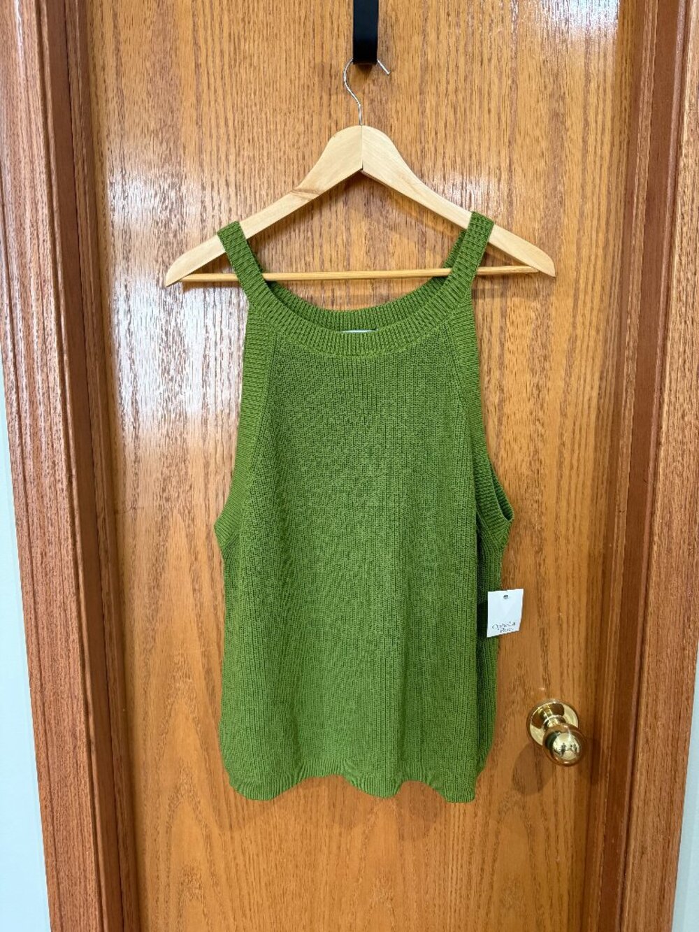 Ophelia Roe Halter Tank Green Knitted Size 2X